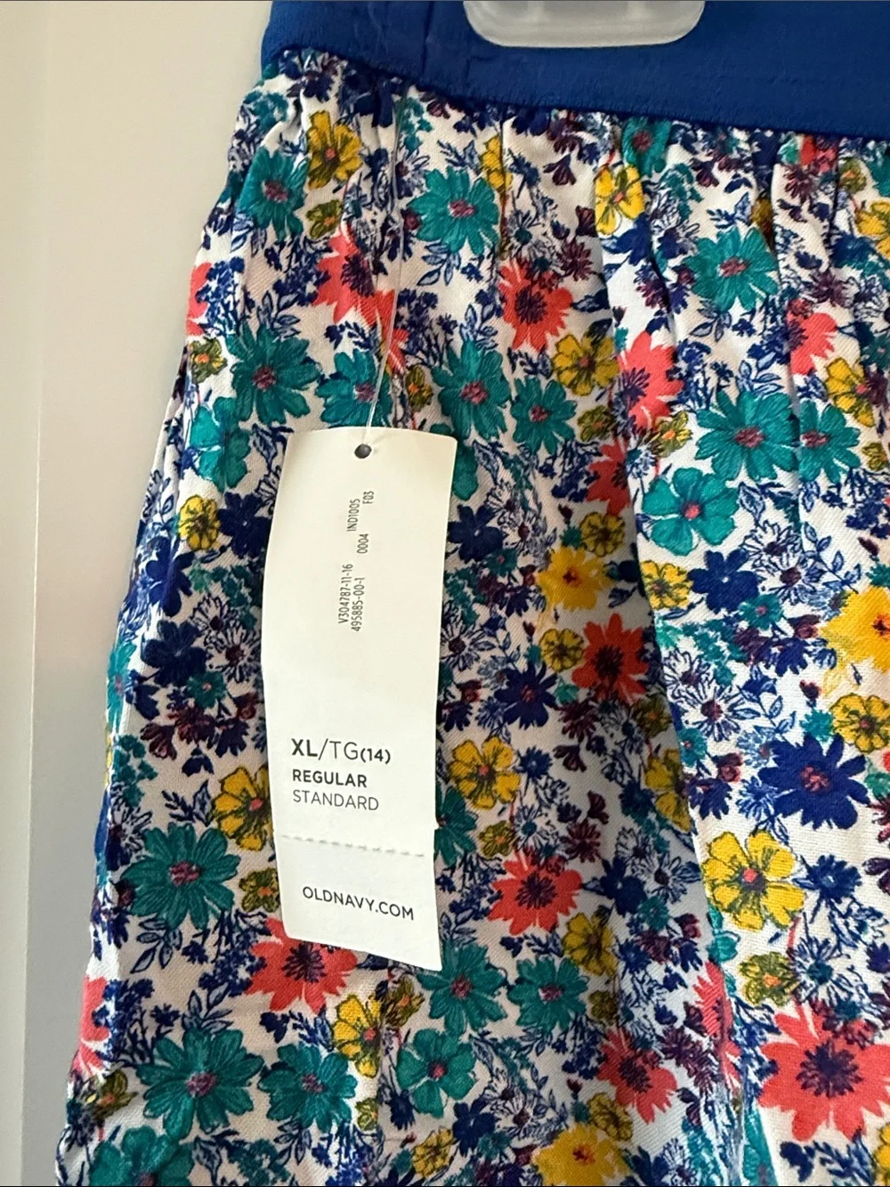Brand New Old Navy Blue-Trim Floral Skirt